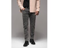 Pánské džínové kalhoty STRAIGHT LEG - černé V1 OM-PADP-0133 Šedá, S