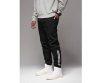 Pánské džínové tepláky s asymetrickým prošitím - modré V2 OM-PADJ-0165 Černá, S