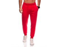 Pánské tepláky s kapsami na zip EM-PASK-0102 - grafitová V8 Červená, M