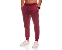 Pánské tepláky s kapsami na zip EM-PASK-0102 - grafitová V8 Červená, L