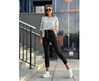 Dámské legíny PLR251 - černé Černá, S