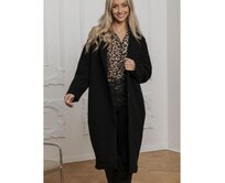 Dámský kabát CLR036 - velbloudí barva Černá, S
