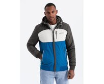 Kurtka męska sportowa z kapturem C447 Modrá, S