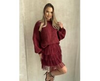 Dámská sukně GLR017 - černá Červená, Univerzální