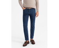 Pánské klasické seprané džíny REGULAR FIT - šedé V4 OM-PADP-0217 Modrá, S