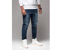 Pánské kalhoty JOGGERS s cargo kapsami na zip - grafitová V3 OM-PAJO-0123 Modrá, S