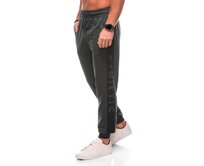 Pánské tepláky P1506 - šedé Tmavě šedá, M