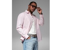 Bavlněná pastelová pánská oxfordská košile - broskvová V1 OM-SHOS-0183 Broskvová, S