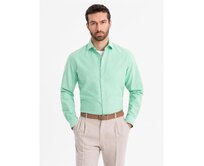 Pánská pastelová bavlněná oxfordská košile – mátová V4 OM-SHOS-0183 Mátová, S