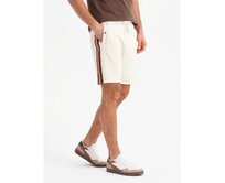 Unisexové kraťasy se stahovací šňůrkou v pase - hnědé V16 OU-SRBC-0101 Krémová, S