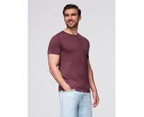 Pánské tričko s efektem vyprání – bordó V3 OM-TSWT-0116 Červená, S
