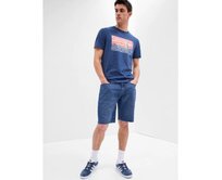 Džínové kraťasy straight Modrá, 32