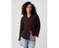 Mušelínová košile oversize Fialová, S