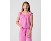 Dívčí mušelínový top Růžová, L