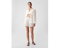 Mušelínové kraťasy Bílá, XL