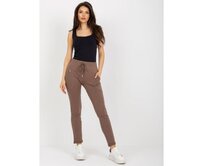 Dámské tepláky s rovnými nohavicemi ILJA hnědé Hnědá, L/XL