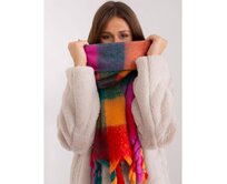 Dámská šála se střapci WID zeleno-červená Tmavě zelená, Univerzální