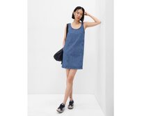 Džínové mini šaty Modrá, 00