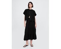 Mušelínová maxi sukně Gap Černá, XS