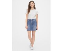 Džínová sukně na knoflíky Modrá, 26