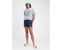 Džínové kraťasy high rise Modrá, 25REG