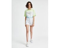 Džínové kraťasy s knoflíky Bílá, 28