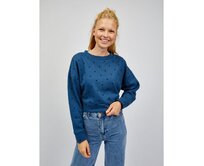 Mikina vintage soft relax Modrá, XL