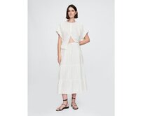 Mušelínová maxi sukně Gap Bílá, S