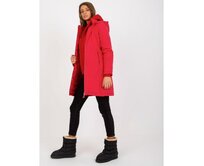 Dámská bunda s kapucí oboustranná přechodná MIRIAM červená Červená, S