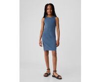 Dětské žebrované šaty Modrá, M