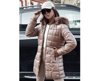 Dámská prošívaná zimní bunda s kapucí WINTERZIP béžová Béžová, S
