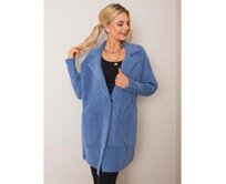 Dásmký kabát z alpaky NORA šedomodrý Světle modrá, Univerzální