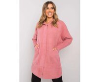 Dámský kabát z alpaky CAROLYN růžový Růžová, Univerzální