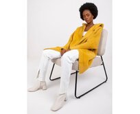 Dámský kabát z alpaky s kapsami CAROLYN žlutý Žlutá, Univerzální