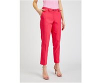 Tmavě růžové dámské zkrácené kalhoty s páskem ORSAY 40 Růžová, 38