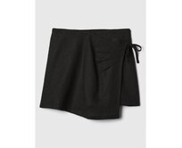 Dětská lněná kraťasová sukně Černá, M