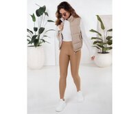 Dámské legíny push up kamelové Karamelová, S