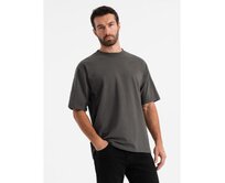 Pánské tričko LOOSE FIT s kapsou - béžové V1 OM-TSCT-0171 Zelená, XL