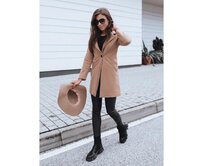 Dámský kabát LUGI hnědá Karamelová, Univerzální