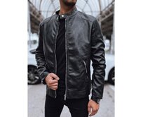 Pánská koženková bunda černá Černá, L