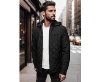 Pánská přechodová bunda s kapucí černá Černá, XL/52