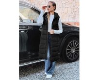 Dámská dlouhá prošívaná vesta, černá Černá, S