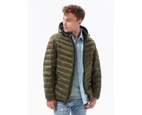 Pánská prošívaná bunda ROLANDO dark olive Olivová, S