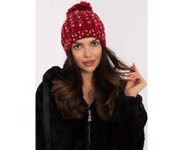 Červená dámská zimní čepice Červená, Univerzální