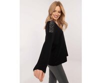 Černý dámský svetr oversize z viskózy Černá, Univerzální