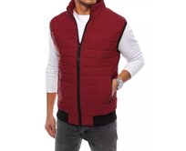 Pánská prošívaná vesta MILA bordó Kaštanová, M