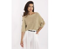 Špinavě fialový svetr plus size se vzory Žlutá, Univerzální