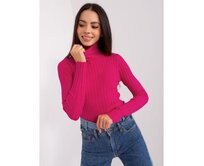 Světle fialový pletený svetr s copánky Růžová, S/M