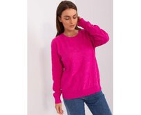 Lilový vzorovaný svetr s polokrkem a dlouhými rukávy Růžová, Univerzální