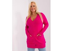 Fuchsiová pruhovaná blůza s rolákem Elisee RUE PARIS Růžová, XL/XXL